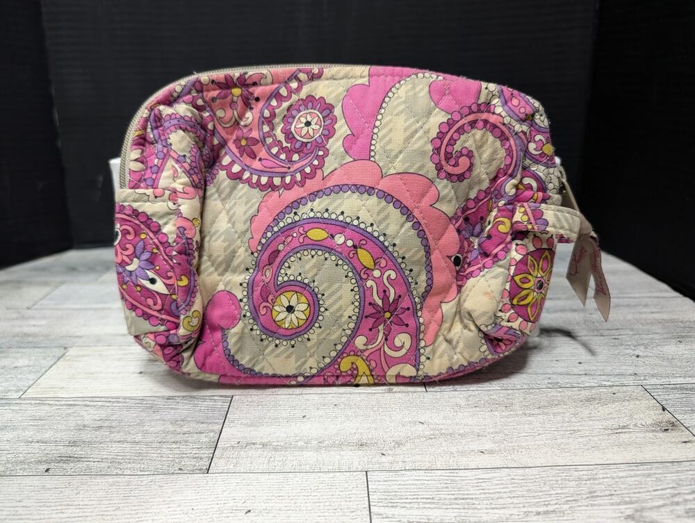 Vera Bradley Cosmetic Bag Retired Very Berry Paisley Pattern